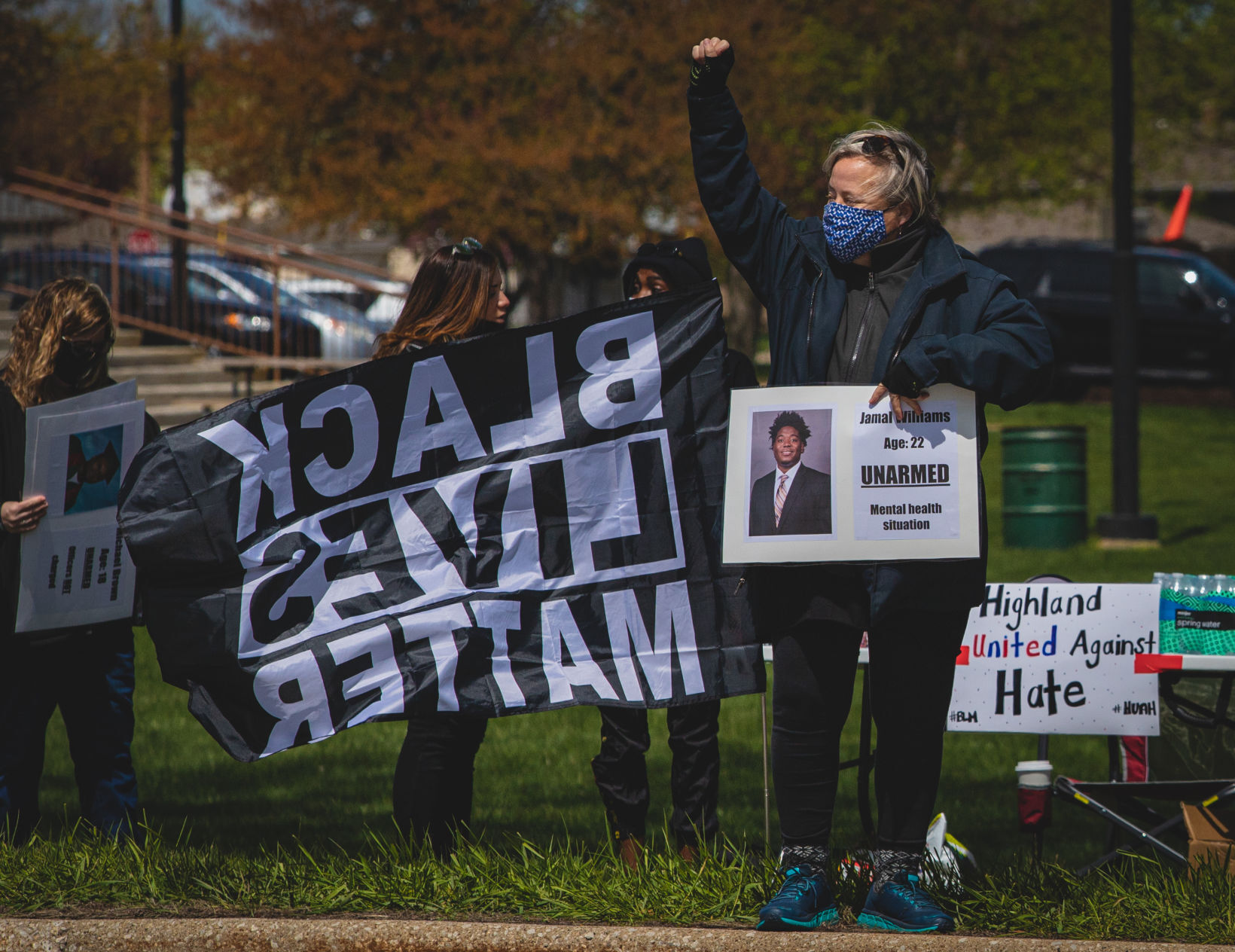 Highland United Against Hate silent protest